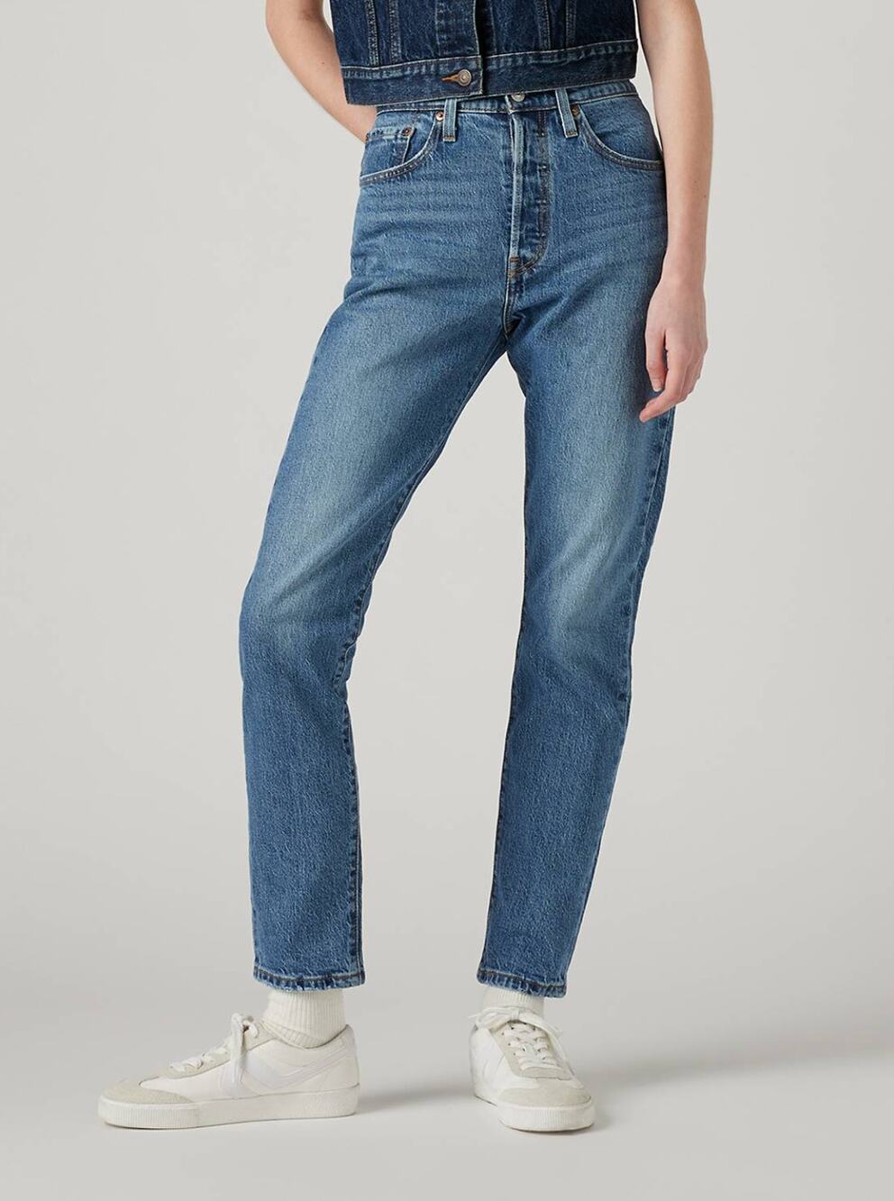 LEVI'S Women's 501 Skinny Jeans 27x28 Size 4 Blue Medium Indigo Worn In NWOT 295